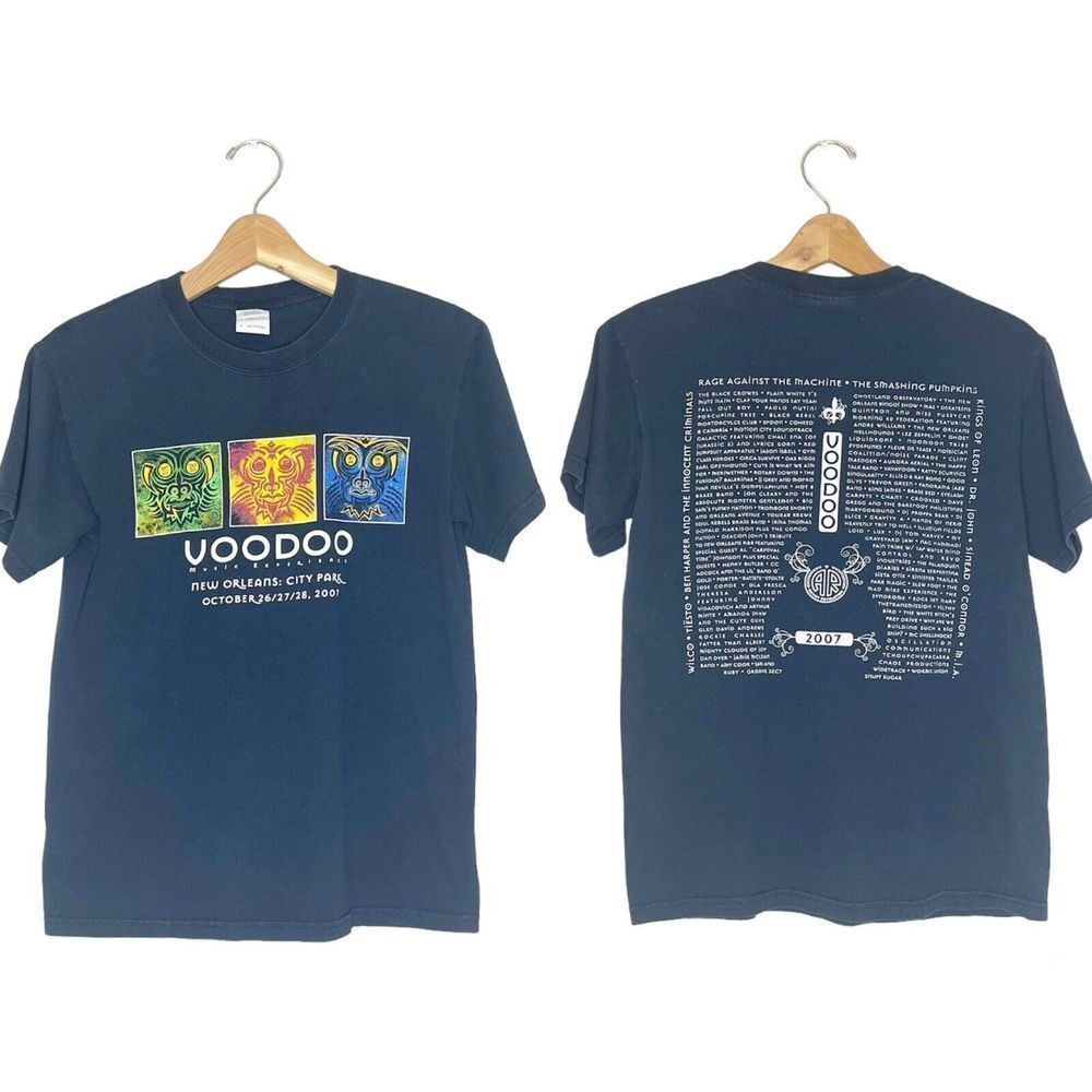 2007 Voodoo Fest T-Shirt S Small New Orleans Rage Against The Machine Wilco MIA
